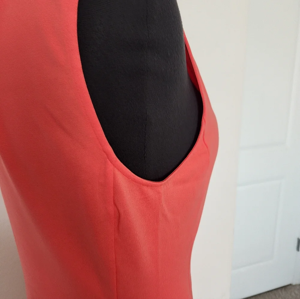 Coral Sleeveless Women's Dress